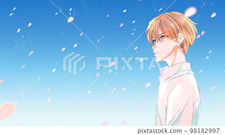 一個穿白襯衫的男人 Sakurafubuki 藍天 一個穿白襯衫的男人 Sakurafubuki 藍天 98182997
