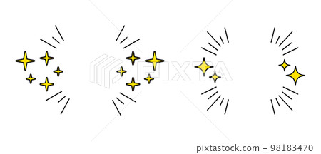 閃光歡呼聲，黃色歡呼聲，卡通風格標題標題，矢量圖素材 98183470