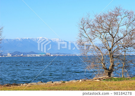 冬季的琵琶湖景觀 冬季的琵琶湖景觀 98184278