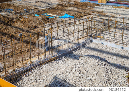 鋼筋佈置/基礎工程/鐵格柵/鋼筋 98184352