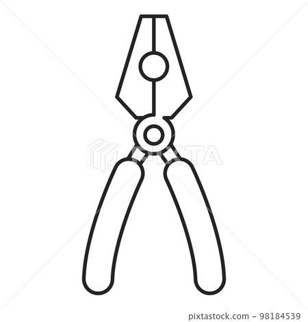 Pliers icon vector isolated. Work tool Pliers icon vector isolated. Work tool 98184539
