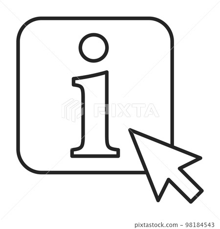 Info button. Cursor pointing at infromation symbol Info button. Cursor pointing at infromation symbol 98184543