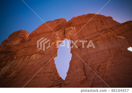 Abstract Rock formation at plateau Ennedi aka stone forest in Chad 98184857