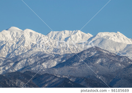 Northern Alps Tateyama mountain range, the highest peak (Tateyama main peak) 98185689