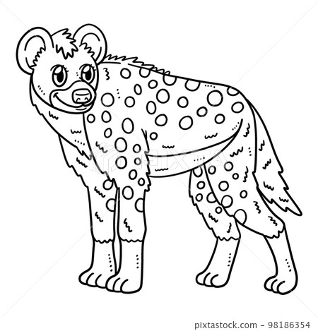 Mother Hyena Isolated Coloring Page for Kids Mother Hyena Isolated Coloring Page for Kids 98186354