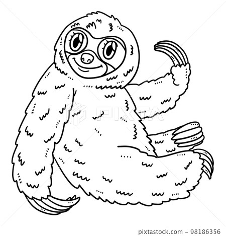 Mother Sloth Isolated Coloring Page for Kids Mother Sloth Isolated Coloring Page for Kids 98186356