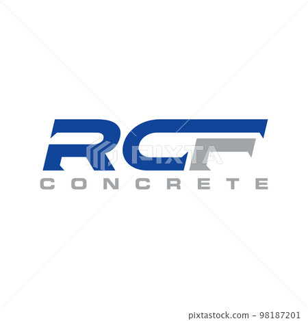 Simple Letter or word RCF sans serif sport font image graphic icon logo design abstract concept vector stock. Can be used in conjunction with initial or race 98187201