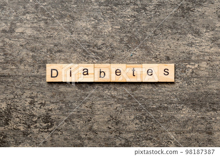 diabetes word written on wood block. diabetes text on table, concept diabetes word written on wood block. diabetes text on table, concept 98187387
