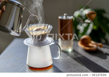 Coffee coffee hand drip ORIGAMI extraction steam metal counter 98187699