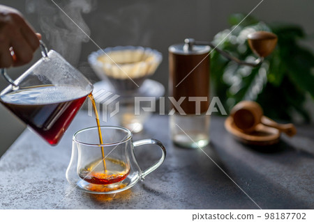 Coffee coffee hand drip ORIGAMI pour steam metal counter Coffee coffee hand drip ORIGAMI pour steam metal counter 98187702