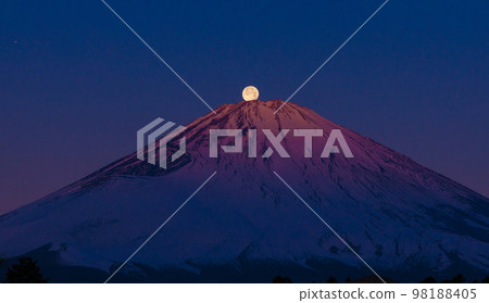Moon and Mt. Fuji Moon and Mt. Fuji 98188405
