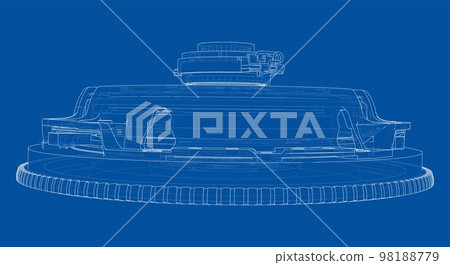 Sketch of clutch basket for the car. Vector Sketch of clutch basket for the car. Vector 98188779