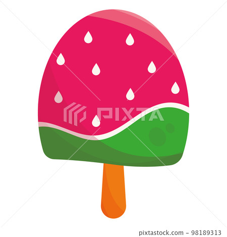 Isolated colored watermelon popsicle sketch icon Vector 98189313