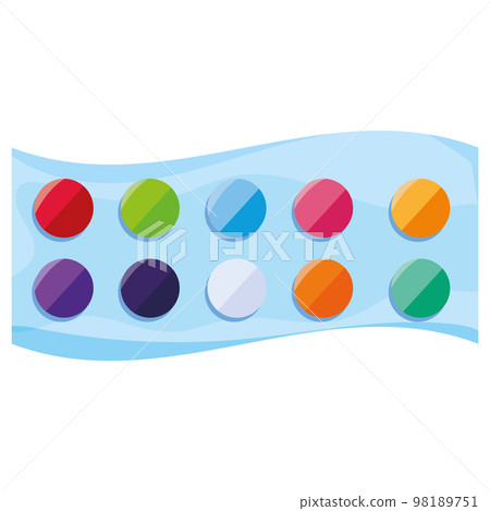 Isolated colored modern art palette school supply icon Vector Isolated colored modern art palette school supply icon Vector 98189751