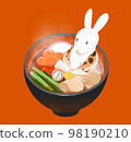 Rabbit mochi zoni (New Year's card illustration 2023) Rabbit mochi zoni (New Year's card illustration 2023) 98190210