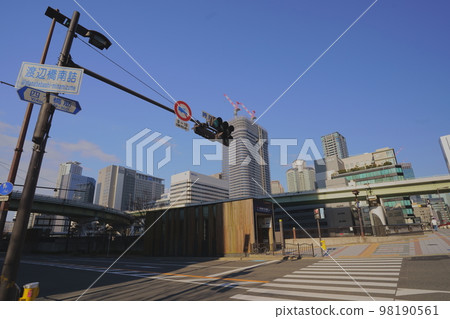 大阪北區中之島渡邊橋南梅十字路口四橋筋 98190561