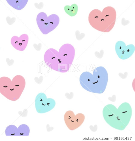 Rainbow line Heart, background and pattern, Hand drawn in doodle style. Rainbow line Heart, background and pattern, Hand drawn in doodle style. 98191457
