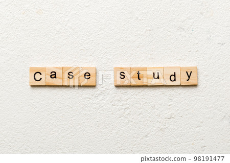 case study word written on wood block. case study text on table, concept 98191477