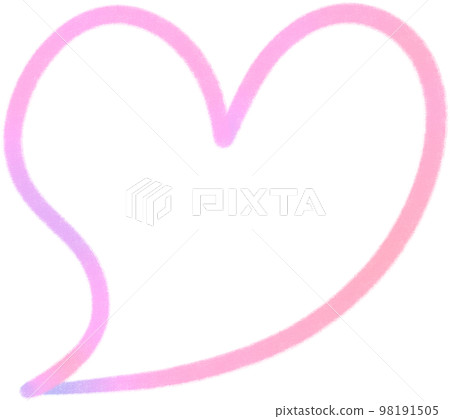 Rainbow line Heart illustrations Rainbow line Heart illustrations 98191505