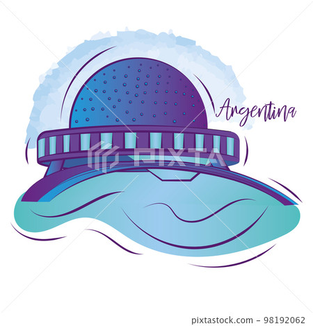 Isolated Planetarium building Planetario Galileo Galilei Vector 98192062