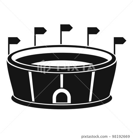 Sport round stadium icon. Simple illustration of sport round stadium vector icon for web design isolated on white background 98192669