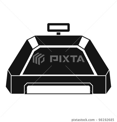 American football field icon. Simple illustration of american football field vector icon for web design isolated on white background 98192685