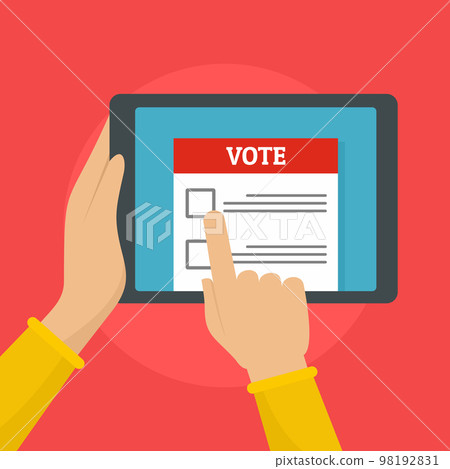 Online voting background. Flat illustration of online voting vector background for web design Online voting background. Flat illustration of online voting vector background for web design 98192831