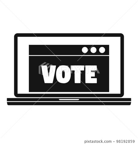 Online vote icon. Simple illustration of online vote vector icon for web design isolated on white background 98192859