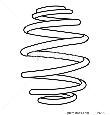 Low car spring icon. Outline low car spring vector icon for web design isolated on white background 98192922