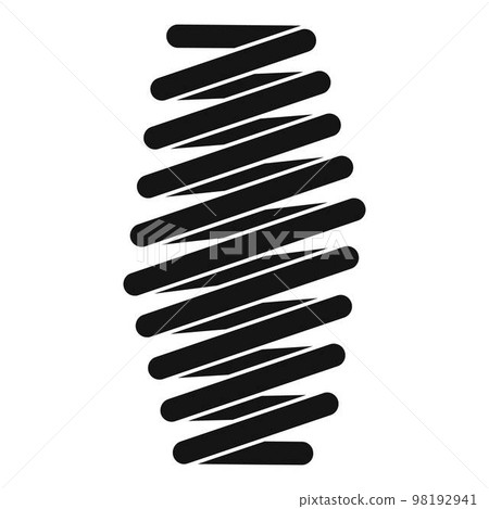 Fat spring coil icon. Simple illustration of fat spring coil vector icon for web design isolated on white background 98192941