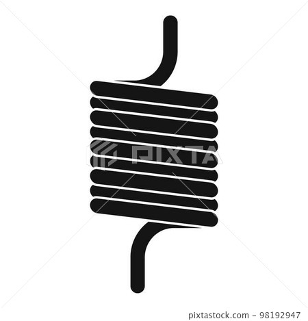 Double spring coil icon. Simple illustration of double spring coil vector icon for web design isolated on white background 98192947