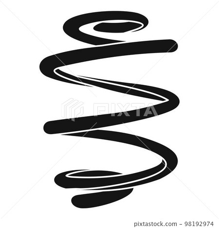 Spiral coil icon. Simple illustration of spiral coil vector icon for web design isolated on white background 98192974