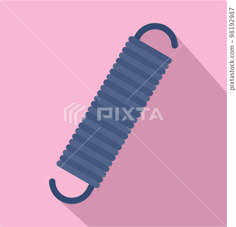 Metal coil icon. Flat illustration of metal coil vector icon for web design 98192987