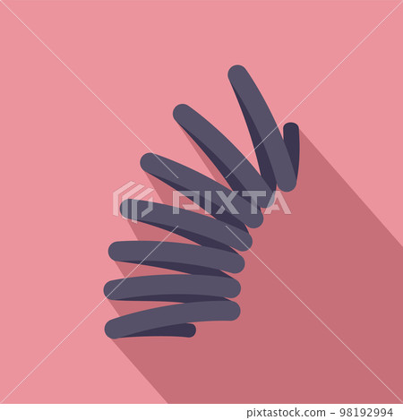 Elastic spring coil icon. Flat illustration of elastic spring coil vector icon for web design 98192994