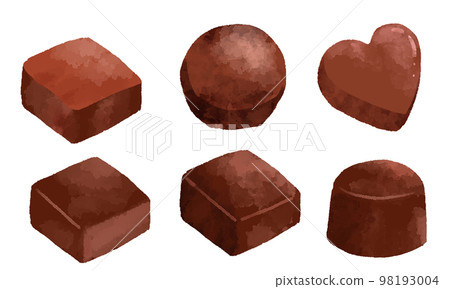 手繪水彩風格巧克力插畫 手繪水彩風格巧克力插畫 98193004