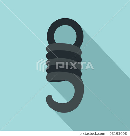 Elastic coil icon. Flat illustration of elastic coil vector icon for web design 98193008