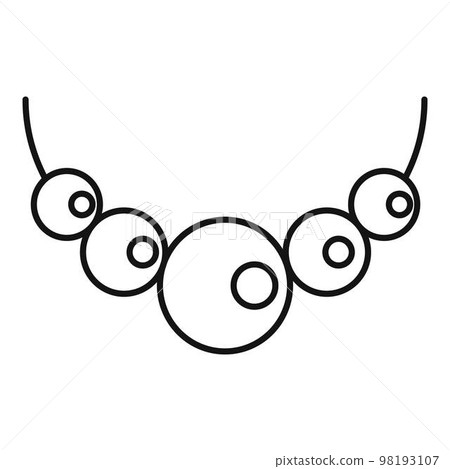 Pearls icon. Outline pearls vector icon for web design isolated on white background Pearls icon. Outline pearls vector icon for web design isolated on white background 98193107