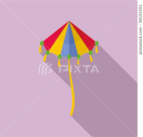 Rainbow kite icon. Flat illustration of rainbow kite vector icon for web design Rainbow kite icon. Flat illustration of rainbow kite vector icon for web design 98193201