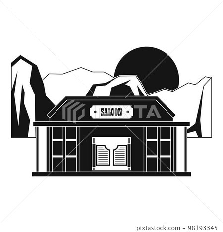 Bar saloon icon. Simple illustration of bar saloon vector icon for web design isolated on white background 98193345