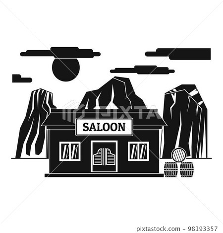 Western saloon icon. Simple illustration of western saloon vector icon for web design isolated on white background Western saloon icon. Simple illustration of western saloon vector icon for web design isolated on white background 98193357
