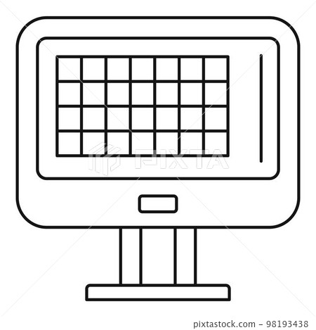 Bowling score table icon. Outline bowling score table vector icon for web design isolated on white background Bowling score table icon. Outline bowling score table vector icon for web design isolated on white background 98193438