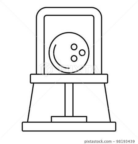 Bowling ball icon. Outline bowling ball vector icon for web design isolated on white background 98193439