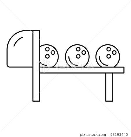 Bowling balls icon. Outline bowling balls vector icon for web design isolated on white background Bowling balls icon. Outline bowling balls vector icon for web design isolated on white background 98193440