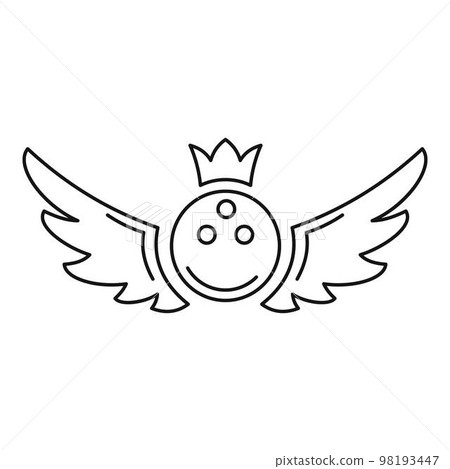 Bowling king emblem icon. Outline bowling king emblem vector icon for web design isolated on white background Bowling king emblem icon. Outline bowling king emblem vector icon for web design isolated on white background 98193447