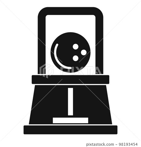 Bowling ball icon. Simple illustration of bowling ball vector icon for web design isolated on white background Bowling ball icon. Simple illustration of bowling ball vector icon for web design isolated on white background 98193454