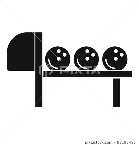 Bowling stand balls icon. Simple illustration of bowling stand balls vector icon for web design isolated on white background Bowling stand balls icon. Simple illustration of bowling stand balls vector icon for web design isolated on white background 98193455