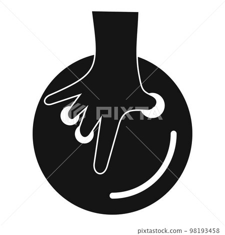 Hand take bowling ball icon. Simple illustration of hand take bowling ball vector icon for web design isolated on white background Hand take bowling ball icon. Simple illustration of hand take bowling ball vector icon for web design isolated on white background 98193458