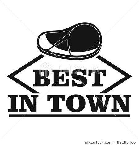 Best in town steak logo. Simple illustration of best in town steak vector logo for web design isolated on white background Best in town steak logo. Simple illustration of best in town steak vector logo for web design isolated on white background 98193460