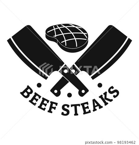 Beef bbq steaks logo. Simple illustration of beef bbq steaks vector logo for web design isolated on white background 98193462