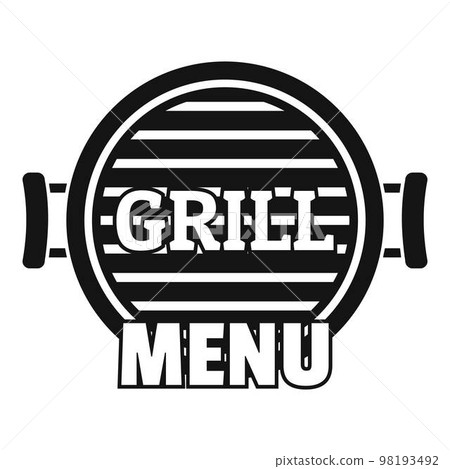 Grill menu logo. Simple illustration of grill menu vector logo for web design isolated on white background 98193492